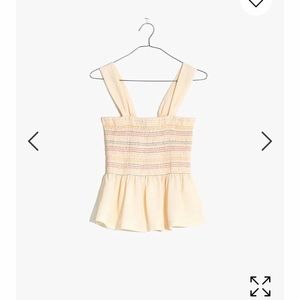 MADEWELL - Rainbow Smocked Peplum Tank